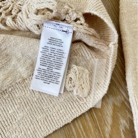 RRL Ralph Lauren Crochet-Paneled Cardigan - Picture 9 of 11